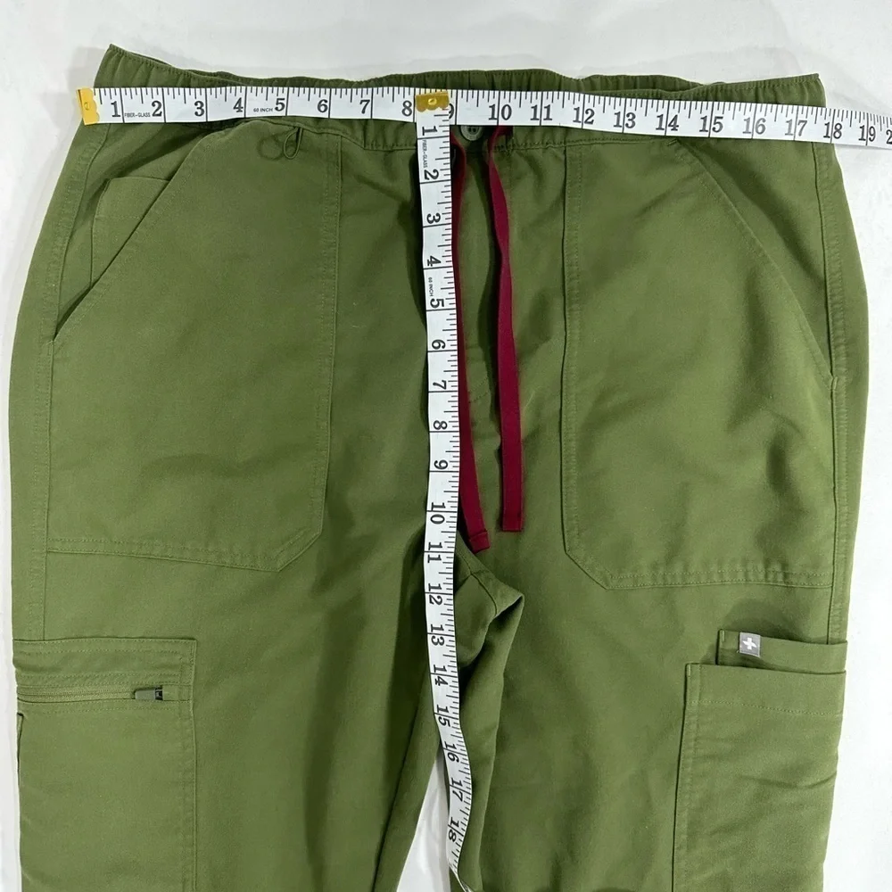 Figs Cairo cargo scrub pants green size L